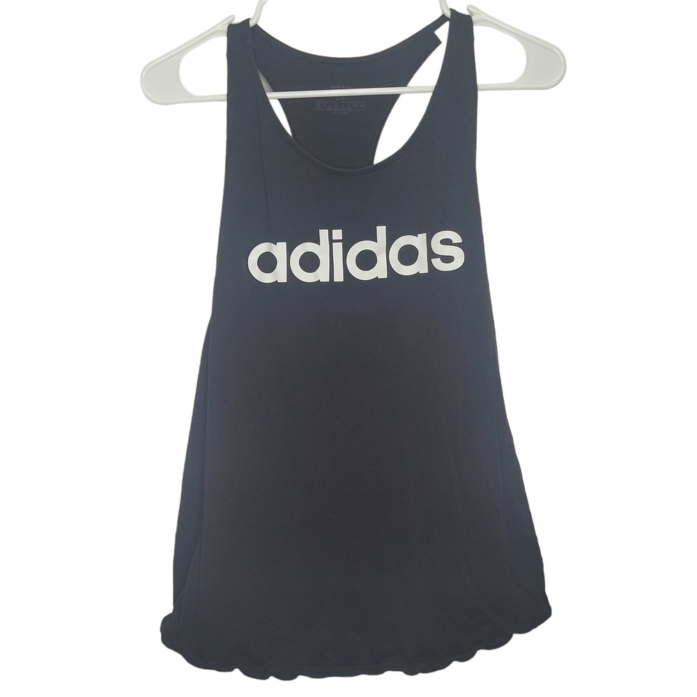 Adidas Tank Top Womens Sz Medium‎ Black Sleeveless Running Ladies Graphic